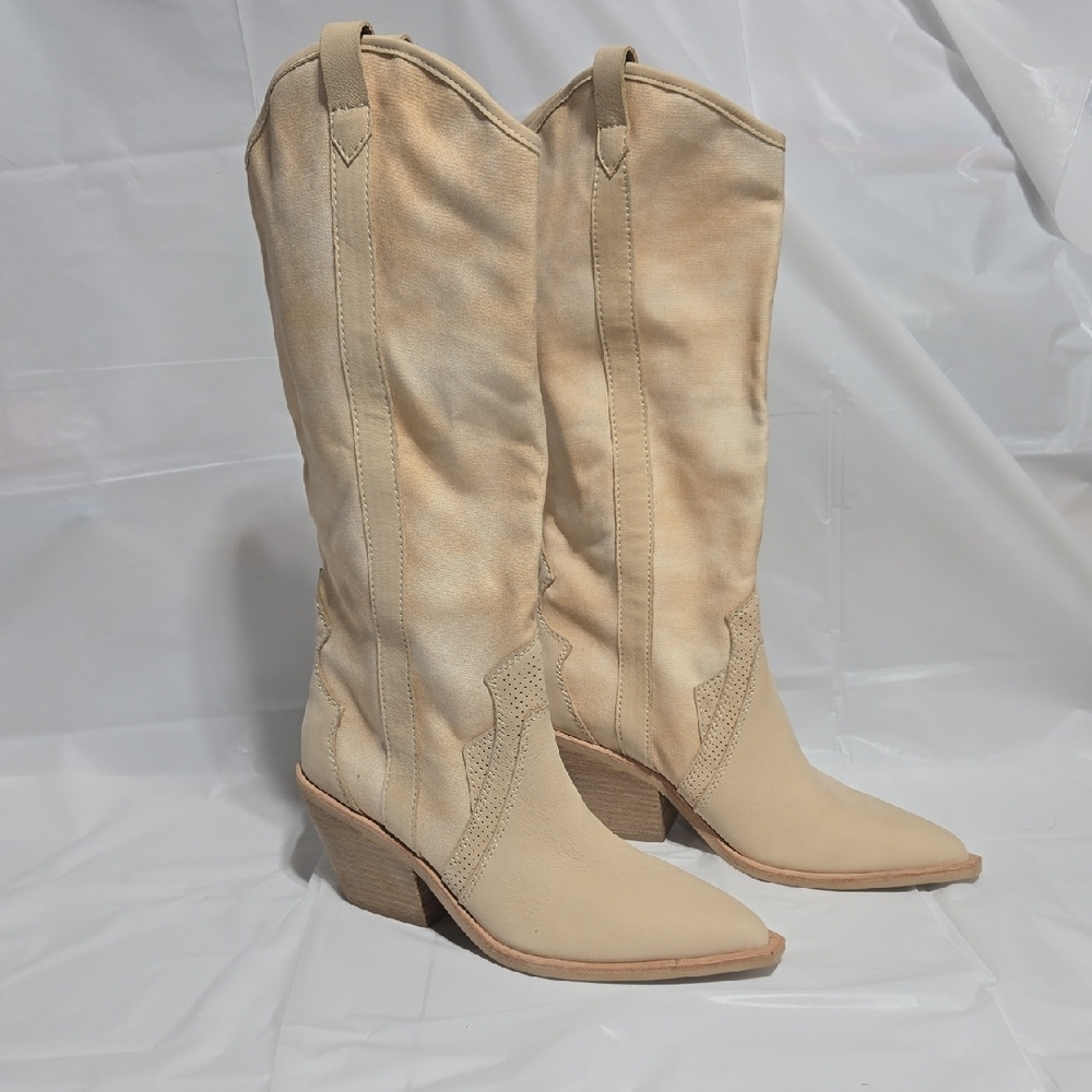 Dolce Vita Beige Heeled Boots
